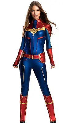 Women's Captain Marvel Avengers Grand Heritage Jumpsuit Costume SIZE S (Used) • $75.99