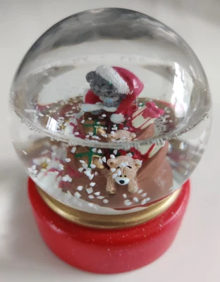 £3.99 • Buy Me To You Bear Snowglobe Ornament Santa Christmas Snow Globe Rare Retired