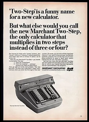 1965 SCM Corporation Marchant Two-Step Calculator B&W Vintage PRINT AD 1960s  • $8.99