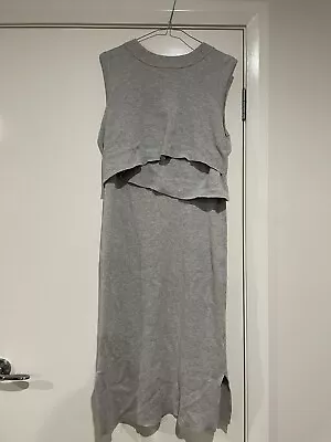 $38 • Buy Ripe Grey Maternity & Breastfeeding Dress, Size M