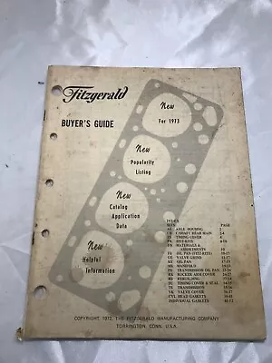 1972 Fitzgerald Gaskets Catalog (MoPar Ford Chevrolet) • $4.99