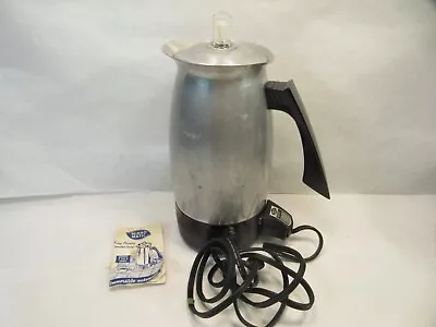 Vintage Mirro-Matic Vintage Electric Coffee 5-9 Cup Percolator Model 0171 • $15.50