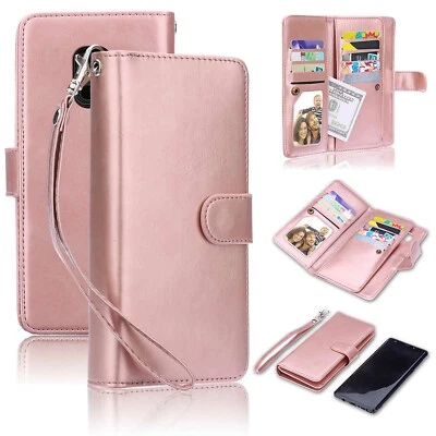 $29.99 • Buy Galaxy S9 /S9 Plus Case [2 In 1][Detachable Wallet Folio] Wallet Case Flip Cover