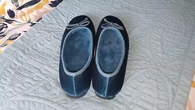 Marks And Spencer Carpet Slippers In Blue Size 5 • £5