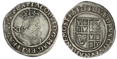 £687.84 • Buy 1623-4 James I Shilling, 3rd Coinage, Sixth Bust, Spink 2668