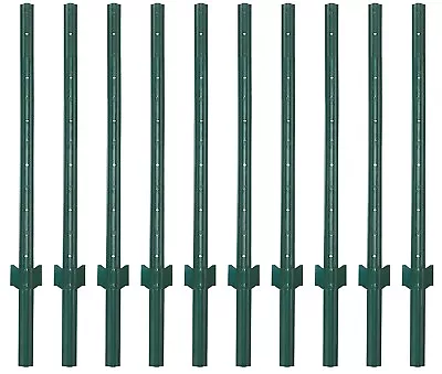 Sturdy Duty Metal Fence Post ï¿½ Garden U Post For Fencing 10 Pack 4 Feet • $64