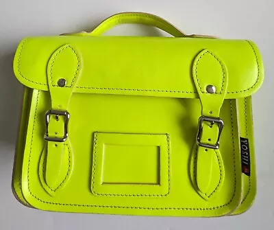 YOSHI Crossbody Lime/yellow Leather Satchel Bag - Excellent Condition • £30