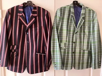 Merc London “boating Stripe Hemmingway” & “oswald” Men’s Blazers Size 42 • $140