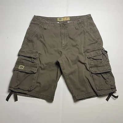 Lee Dungarees Men's 34 Brown Paratrooper Military Style Cargo Shorts Utility • $14.99