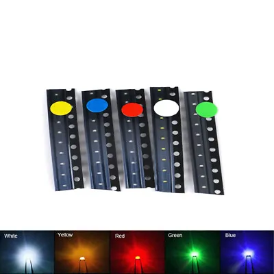 50pcs 0402 SMD/SMT LED's Diode Kit Red Yellow Blue Green White Each Color 10pcs • $2.45