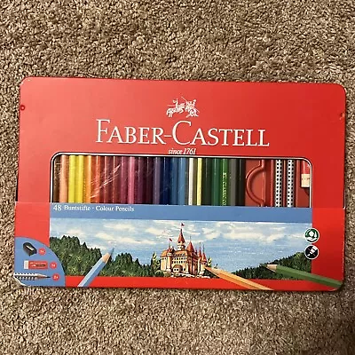 Faber-Castell 48 Classic Color Pencils Artist Design Drawing Sketch Tin Set NEW • $25