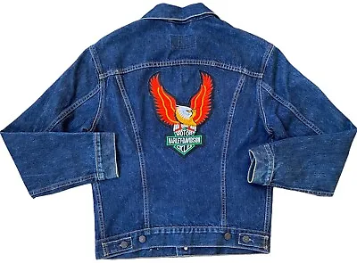 Vintage Levi’s Harley Davidson Motorcycles 70500 Trucker Jacket • $95