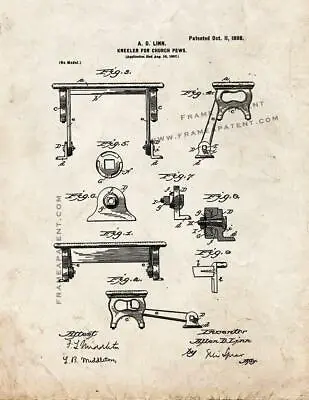 Kneeler For Church Pews Patent Print Old Look • £20.22