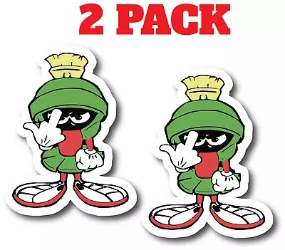 Marvin The Martian Flip Off Decal  Sticker Car Truck Window Laptop Wall 2 Pack • $6.95