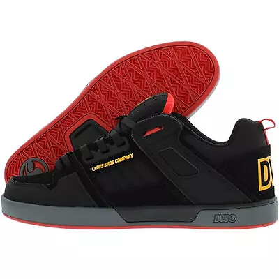 DVS Men's Comanche 2.0+ Black Yellow Fiery Nubuck Low Top Sneaker Shoes Cloth • $166.62