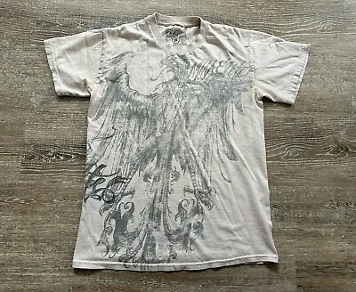 MMA Elite Graphic T Shirt Short Sleeve Cross Eagle Faded Y2K Vintage 2000s Sz S • $39.99