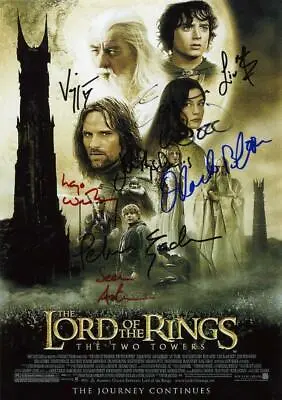 Lord Of The Rings Rotk Cast X8 Signed Photo Poster 12 X8  A4 • £9.99