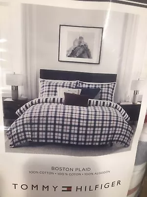 Tommy Hilfiger X-Long / Twin Boston Plaid 100% Cotton Comforter Set Brand New • $129.99