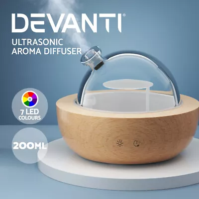 Devanti Aroma Diffuser Aromatherapy Humidifier Purifier Essential Oil LED Glass • $53.95