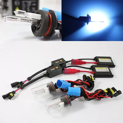 9007-3/HB5 8000K Blue White Bi-Xenon AC Slim Ballast HID Kit Dual Beam Headlight • $40.95