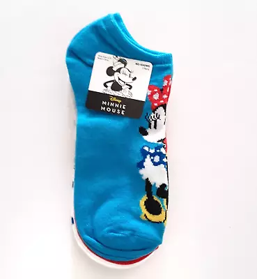 Disney Womens Minnie Mouse No Show Socks Red White Blue 3pk Size 4-10 • $9.99