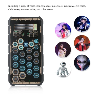 $36.99 • Buy Audio Sound Card Handheld Outdoor Portable Effect Device Mixer Voice Changer