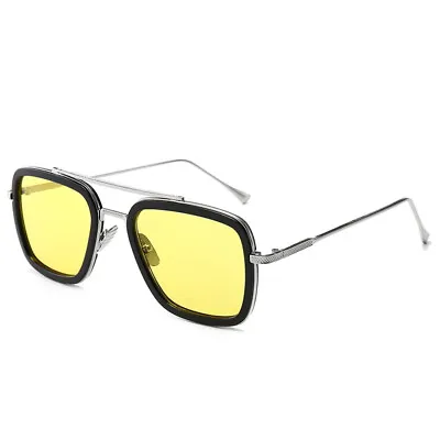 HOT Tony Stark Sunglasses Mens Metal Avengers Iron Man Robert Downey Sun Glasses • $10.59