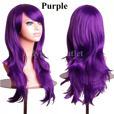 Fashion Cosplay Hair Wig Women Long Straight Curly Party Anime Costume Full Wigs • $19.32