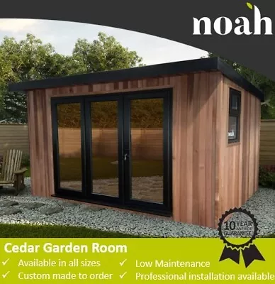 12x8 Cedar Garden Room Home Office Home Gym Studio - Building Only • £8988.75