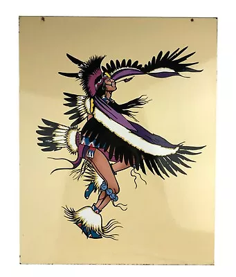 Kiowa Eagle Dancer Stephen Mopope Vintage Southwestern Porcelain Sign 16 X 20  • $499.99