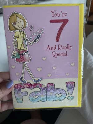 Birthday Card 7 Year Old Girl • £1.75