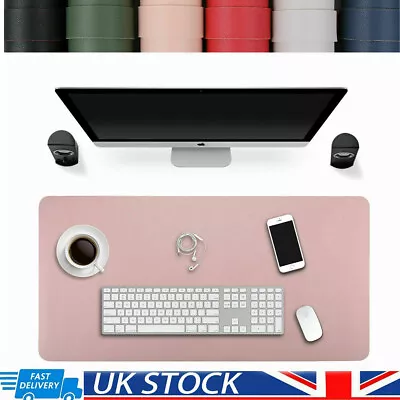 £8.99 • Buy Desk Pad Protector Mat -Dual Side PU Leather Desk Mat Large Mouse Pad Waterproof