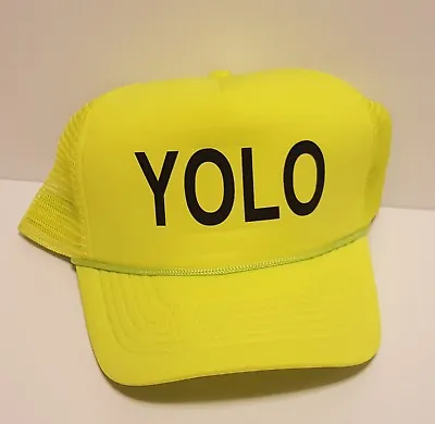$11.69 • Buy Yolo U Only Live Once Mesh Trucker Cap Snap Back (pick Color) Saying Novelty