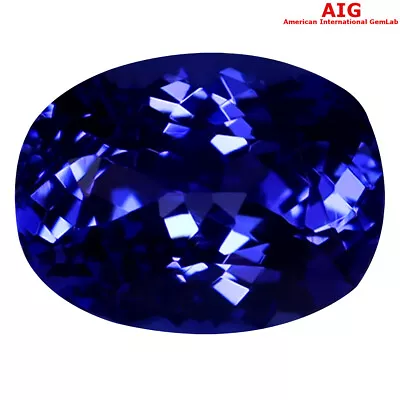 1.98 Ct AIG CERTIFIED AAAA GRADE PLEASANT CUSHION (9 X 7 MM) D'BLOCK TANZANITE • $518.99