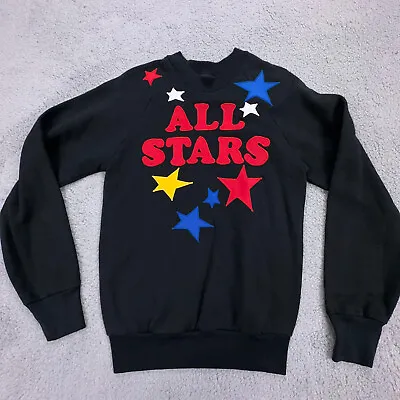 Vintage All Stars Sweatshirt Adult Small Black Screen Stars Crewneck 90's Mens • $15.78