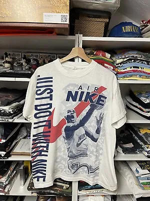 Vintage 90s Nike Air Michael Jordan AOP Tshirt Large • $89.99