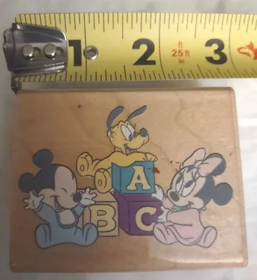 PLAYTIME BABIES Disney Mickey Minnie Mouse Rubber Stamp Never Used  • $5