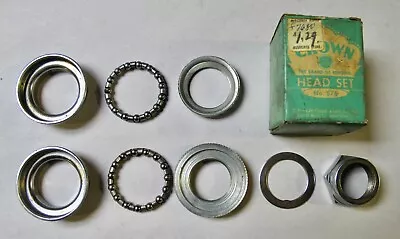 Vtg Postwar NOS Boxed 8 Piece CROWN No. 576 Balloon Tire Bicycle HEAD SET • $35