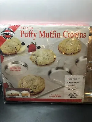 Norpro Puffy Muffin Crowns Pan Makes 6 Crowns NIP • $14.50