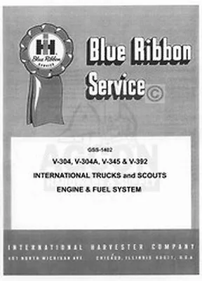 International Harvester Scout Truck V 304 A 345 392 Engine Fuel Manual IH • $17.78