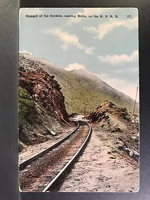 Postcard Butte MT - Northern Pacific Railroad Line - Summit Of The Rockies • $5