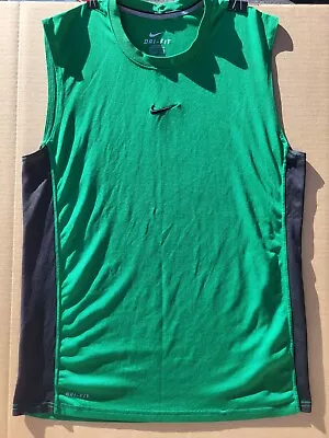  Med Nike Men's Dri-Fit Sleeveless Green Basketball Shirt Size Medium MSRP $55 • $15