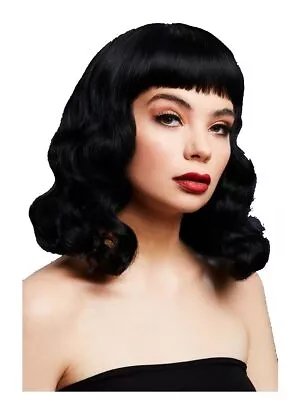 Smiffys Fever Bettie Wig With Short Fringe Black • $29.27