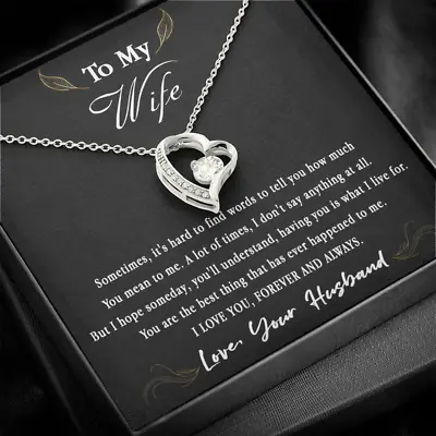 Love Gift To My Wife Women Necklace For Her From Husband I LOVE YOU Forever • $28.99