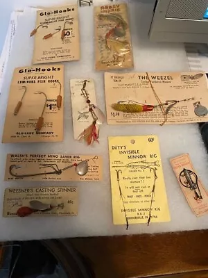 Vintage Lot Of 9 Carded Fishing Items • $20