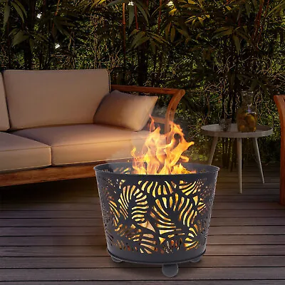 £22.99 • Buy Fire Pit Outdoor Garden Patio Basket Logs BBQ Wood Burner Charcoal Grill Heater