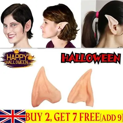 £4.49 • Buy Elf Fairy Ears Easy Fit Latex Halloween Party Costume Hobbit Spock Fancy Dress