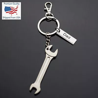 Dad Ruler Charm Open End Wrench Clip Key Chain Keychain Tool Mechanic Dad Gift • $6.99