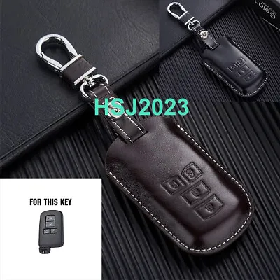 For Toyota Noah Voxy Sienta Alphard 4 Buttons Genuine Leather Car Key Case Shell • $33.87