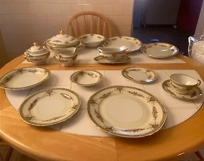 Vintage Victoria China Czechoslovakia HU - FULL SET 12 PLACE SETTINGS • $500